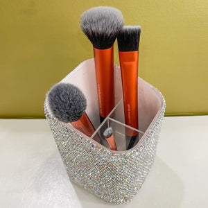 Studded Acrylic Makeup Brush or Pen Holder