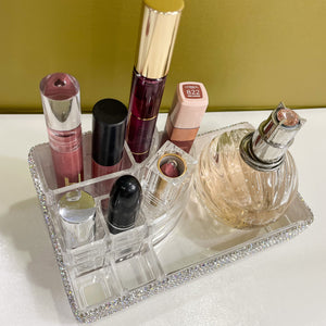 Studded Acrylic Makeup Organizer