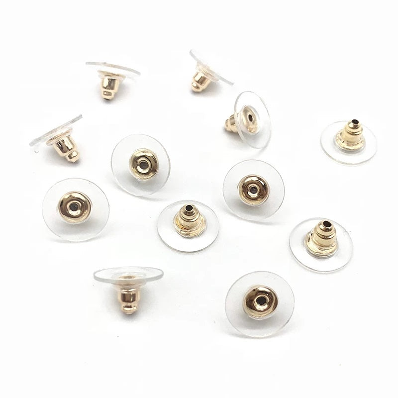 Earring Bullet Clutch Backs Pakaw Silver & Gold (100 pairs) – Jacatel