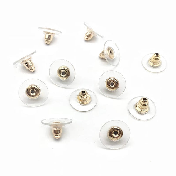 Earring Bullet Clutch Backs Pakaw Silver & Gold (100 pairs)
