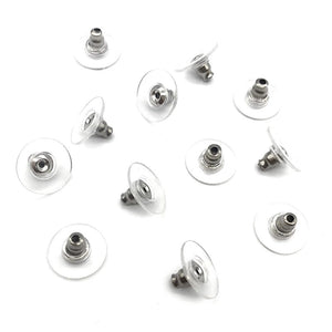 Earring Bullet Clutch Backs Pakaw Silver & Gold (100 pairs)