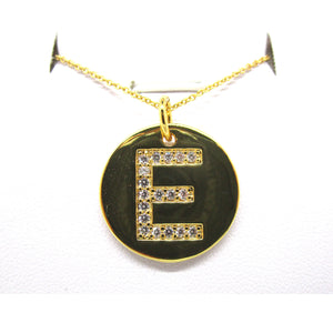 Disc Initial Pendant Necklace