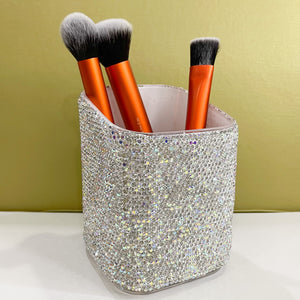 Studded Acrylic Makeup Brush or Pen Holder